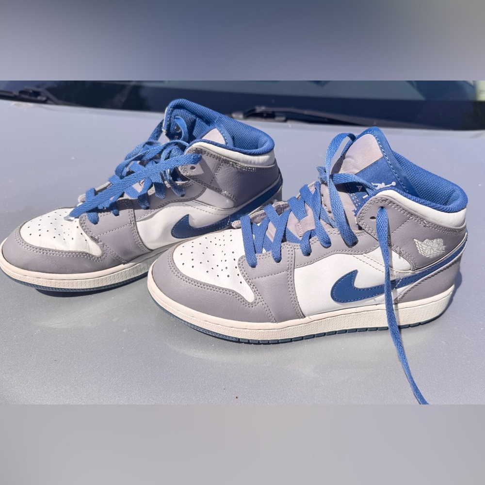 Nike Blue and Gray High-Top Sneakers